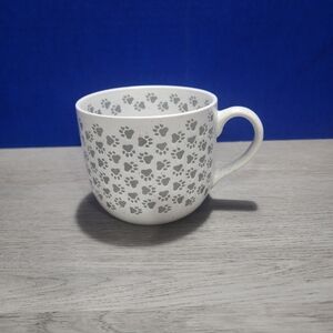 Market Finds Grey & White Paw Prints 16oz Ceramic Coffee Mug